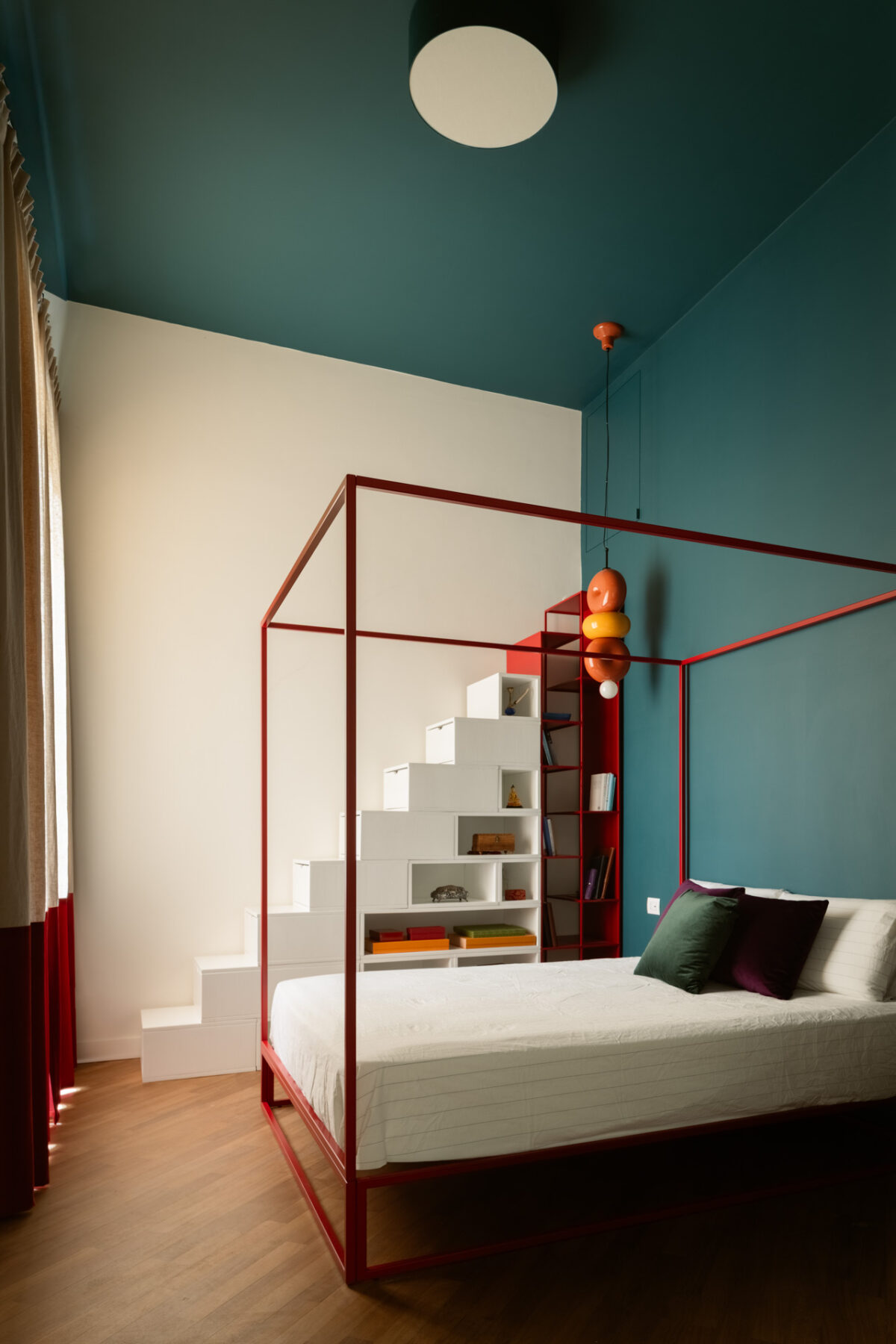 Asha Baldaquin rosso 160x200 cm Sez. Outlet